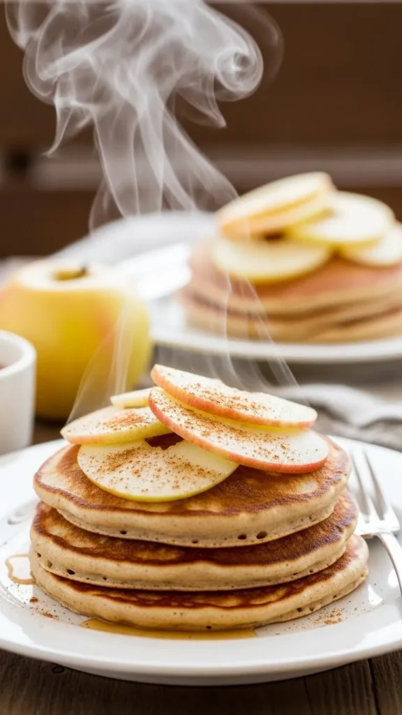 Apple Cinnamon Low Calorie Pancakes