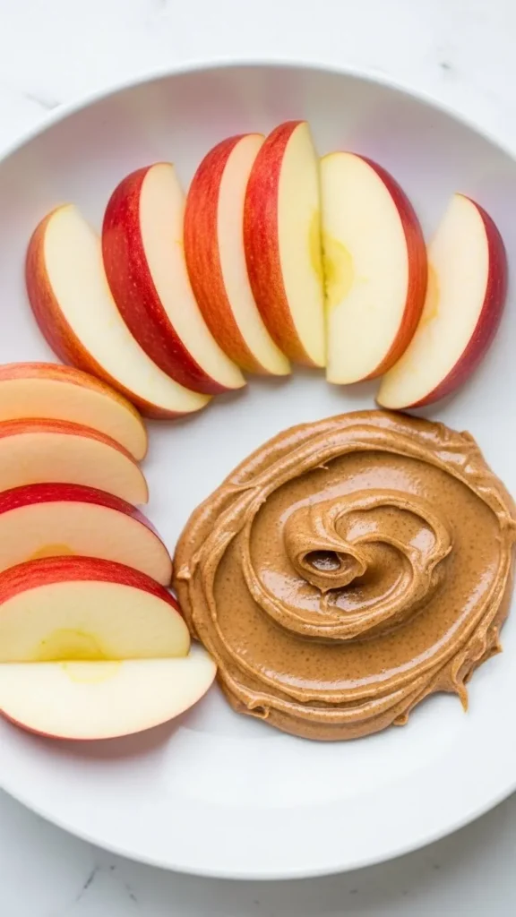 Apple Slices with Almond Butter Super Snack