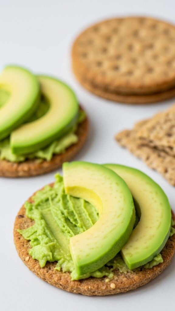 Avocado on Whole-Grain Crackers