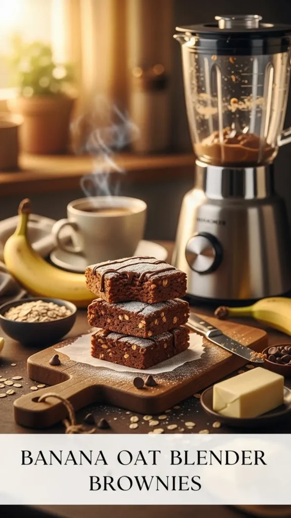 Banana Oat Blender Brownies