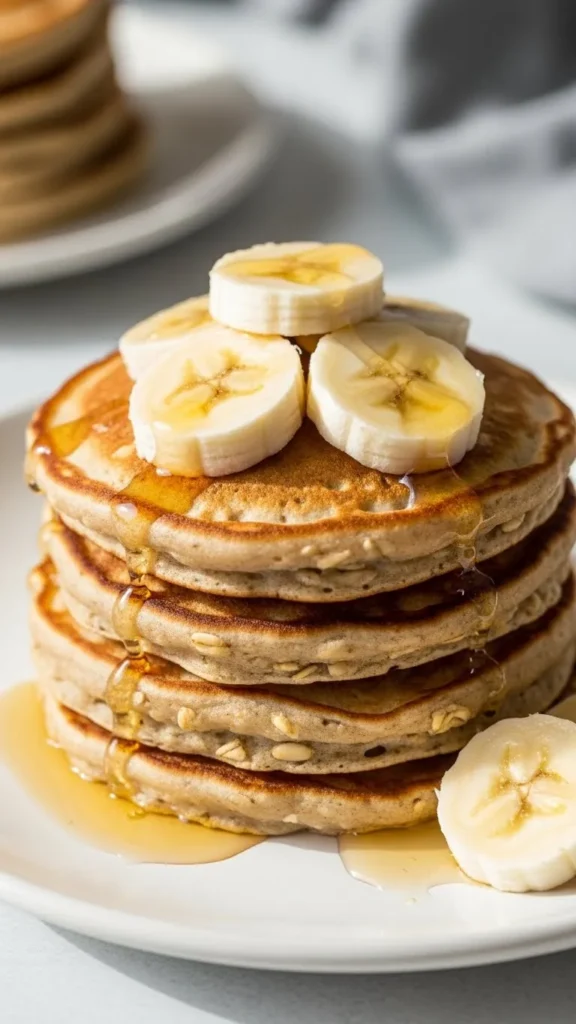 Banana Oat Low Calorie Pancakes