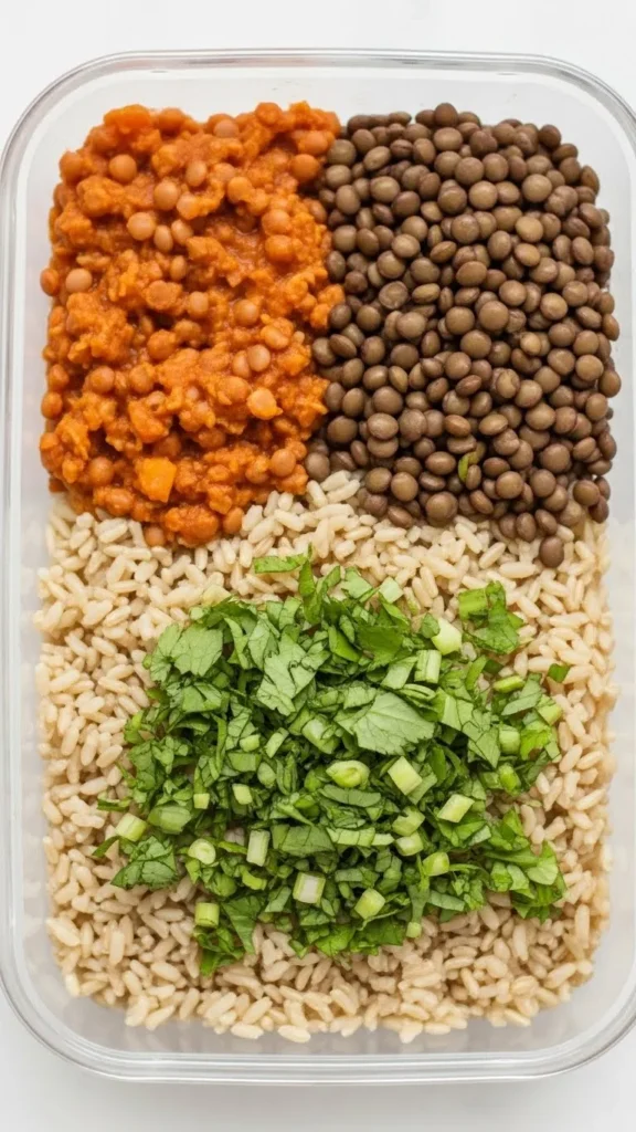 Brown Rice and Lentil Power Bowl