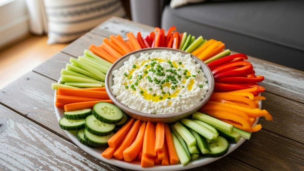 Cottage Cheese Dip with Veggies
