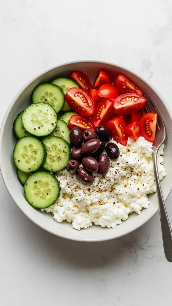 Cottage Cheese Veggie Bowl