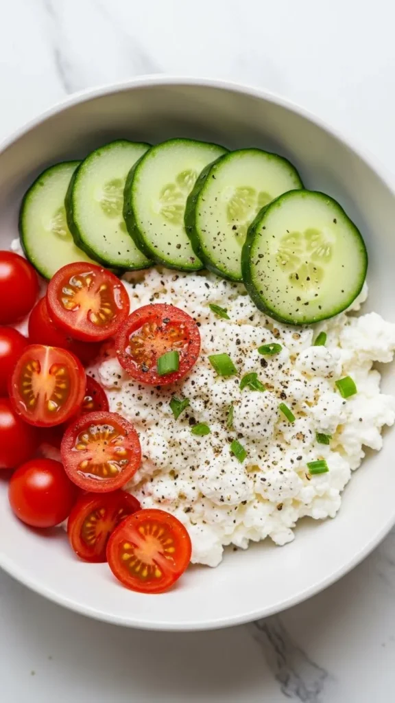 Cottage Cheese Veggie Bowl