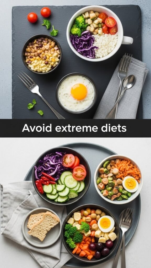 Evita dietas extremas