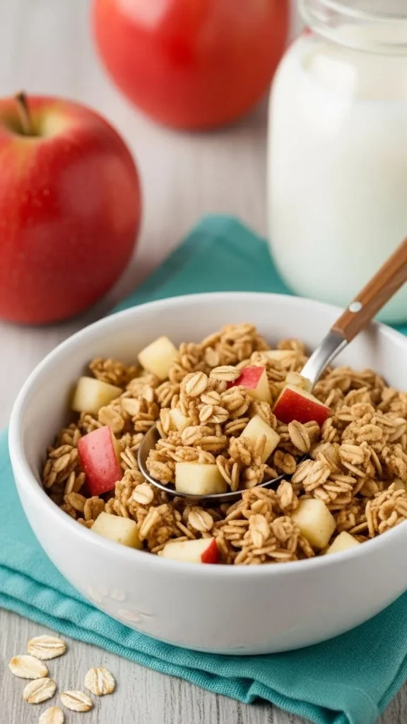 Granola de Manzana y Avena Baja en Calorías