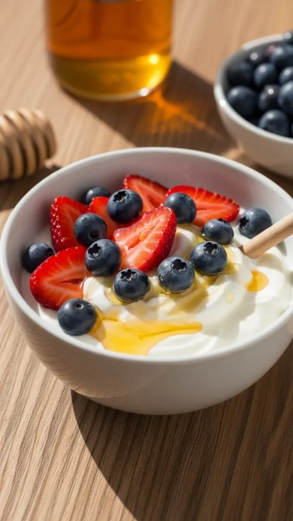Greek Yogurt with Honey and Berries