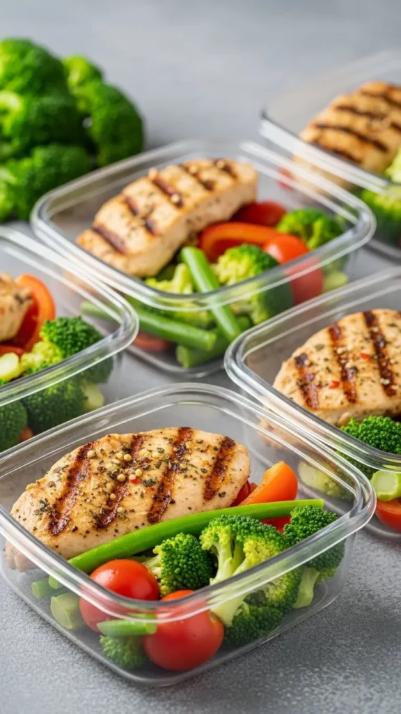 Grilled Chicken with Steamed Veggies