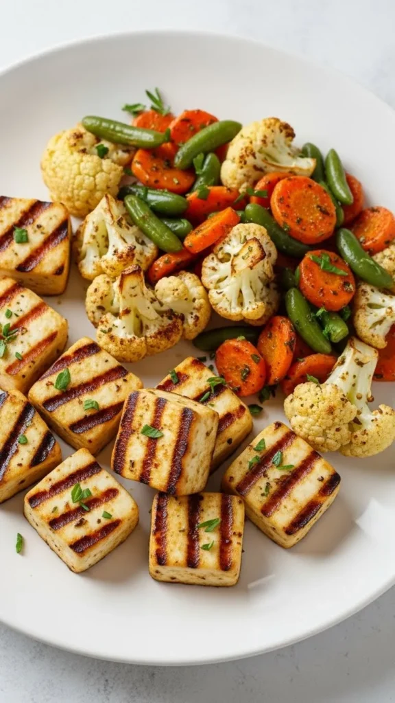 Grilled Paneer with Roasted Vegetables