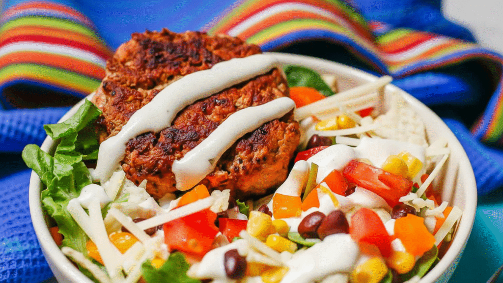 Grilled Turkey Burger Bowl