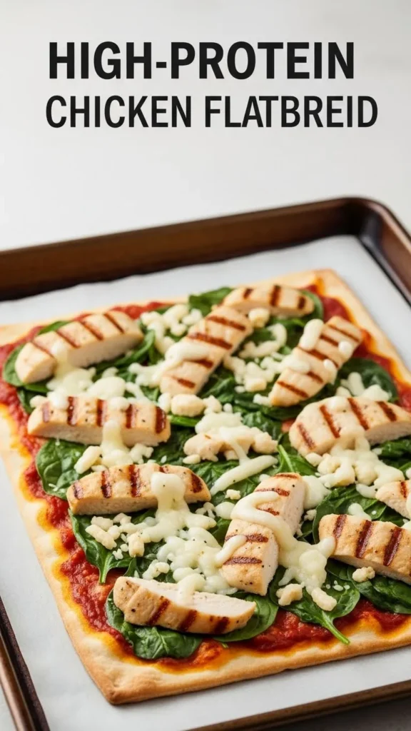 High-Protein Chicken Flatbread Pizza