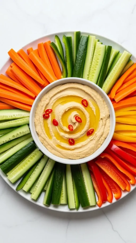 Hummus and Veggie Dipper Super Snack