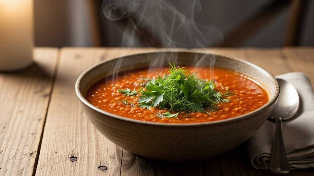 Lentil Tomato Protein Soup