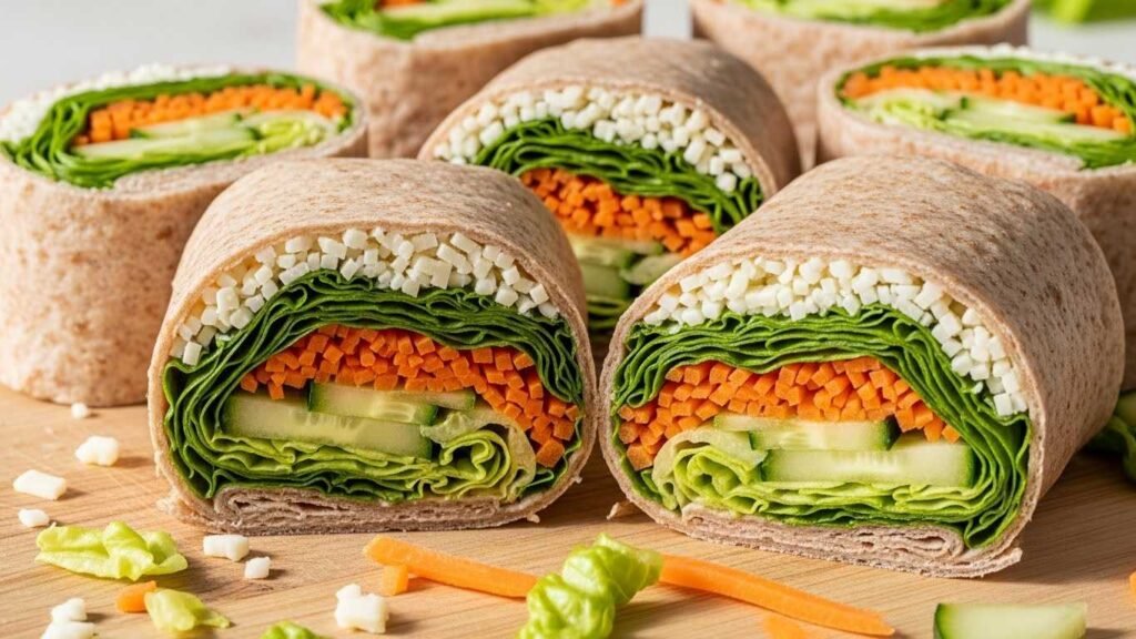 Low-Fat Cheese Veggie Wraps