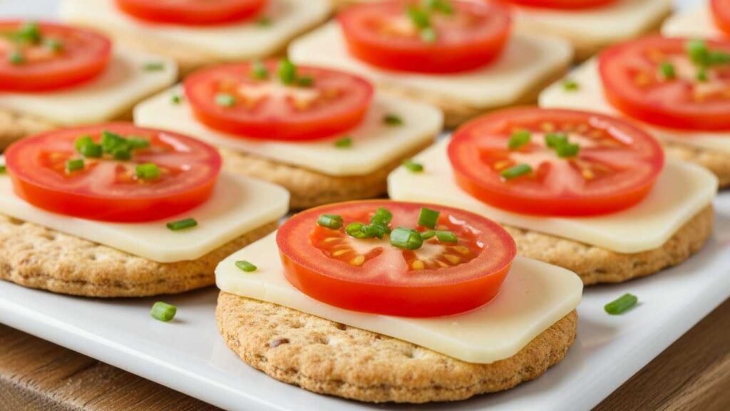 Low-Fat Cheese and Tomato Crackers