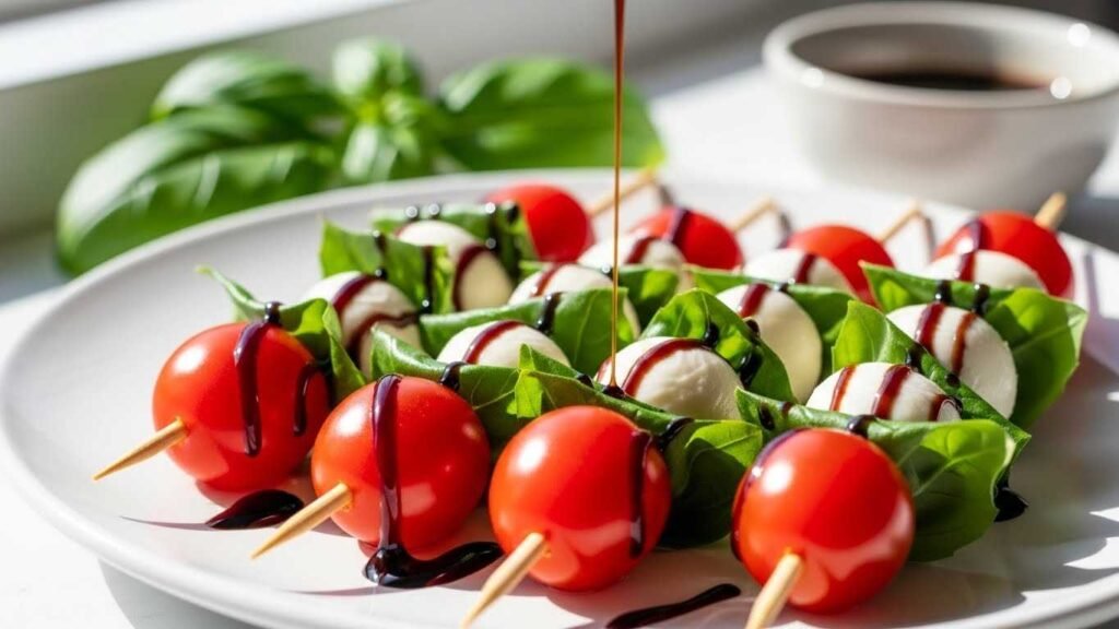Low-Fat Mozzarella Caprese Bites