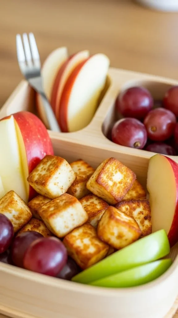 Mini Paneer Cubes with Fruit