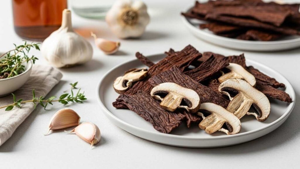 Mushroom Jerky for Low-Calorie Chew