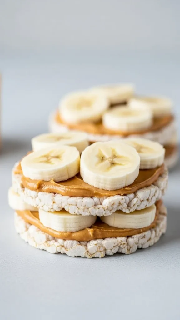 Peanut Butter Banana Rice Cake Super Snack