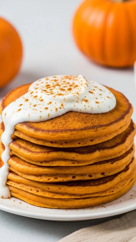 Pumpkin Spice Low Calorie Pancakes