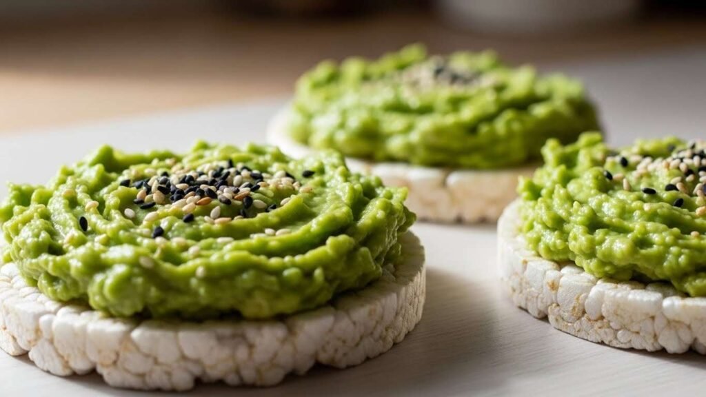 Rice Cakes with Avocado