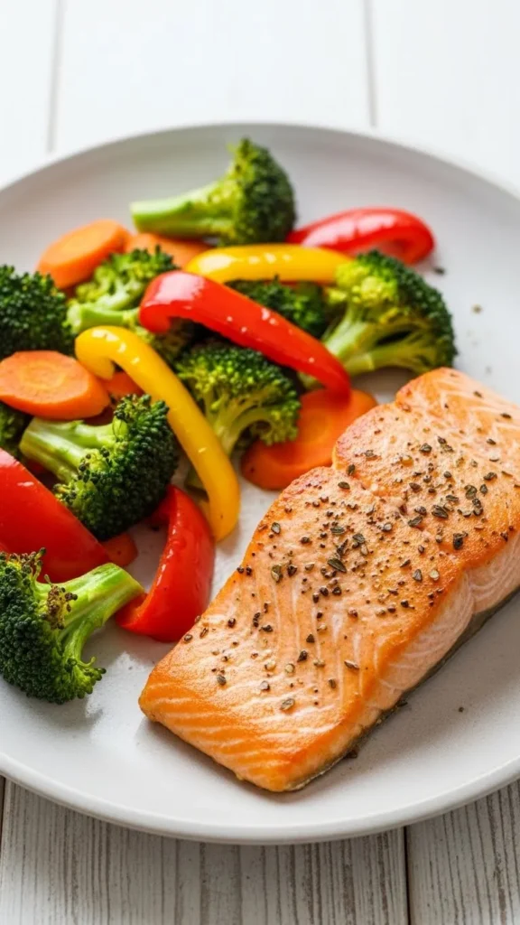 Salmon with Roasted Vegetables