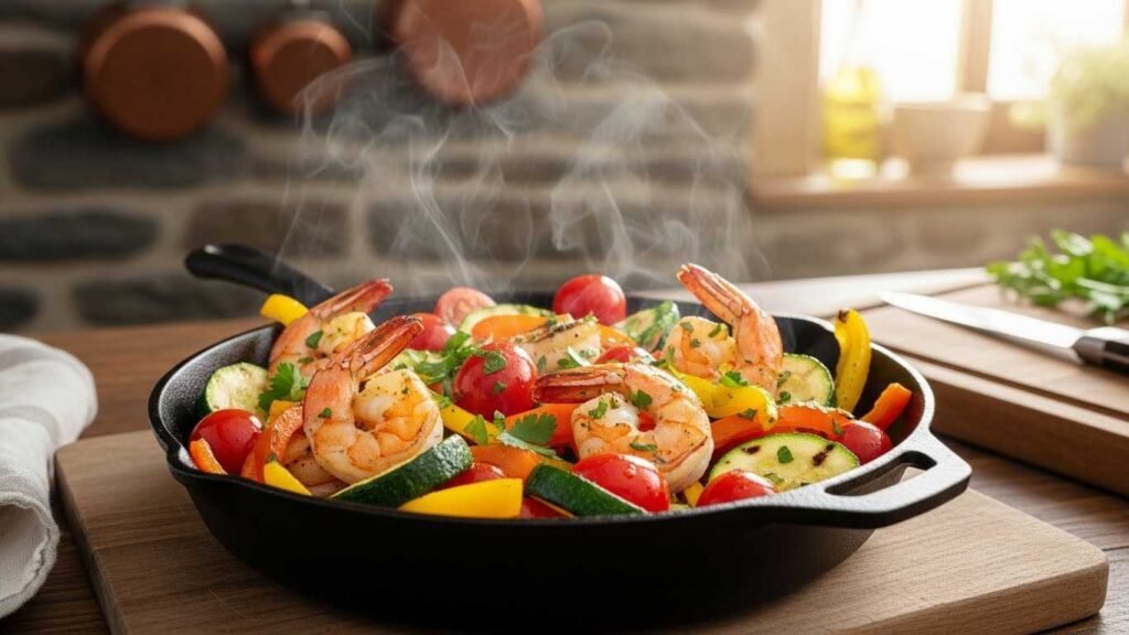 Shrimp and Veggie Skillet