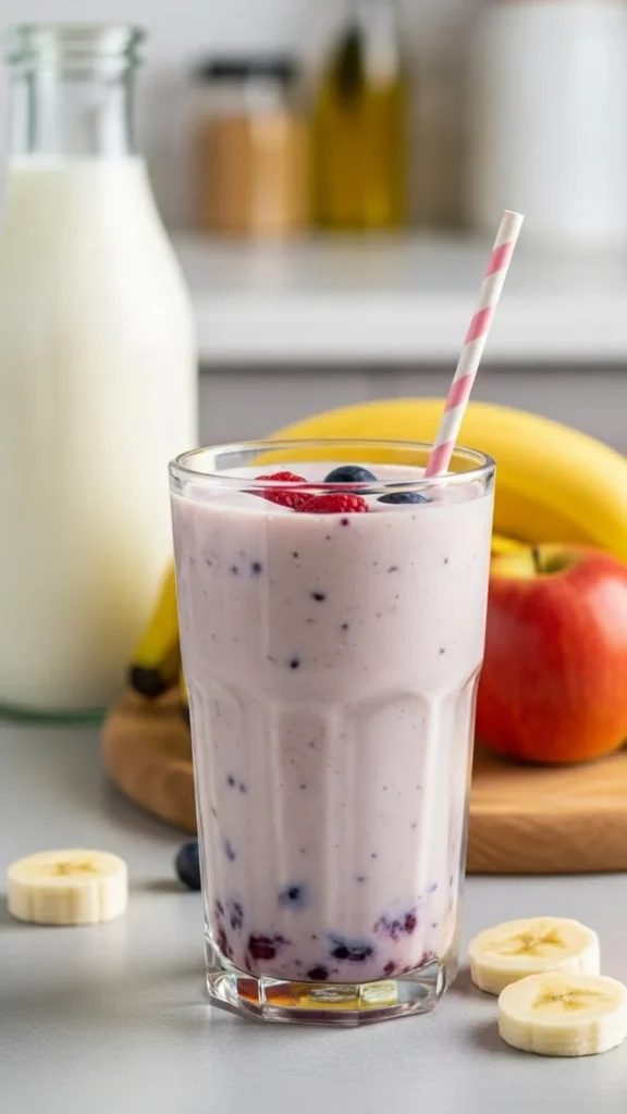 Smoothie with Milk and Fruit