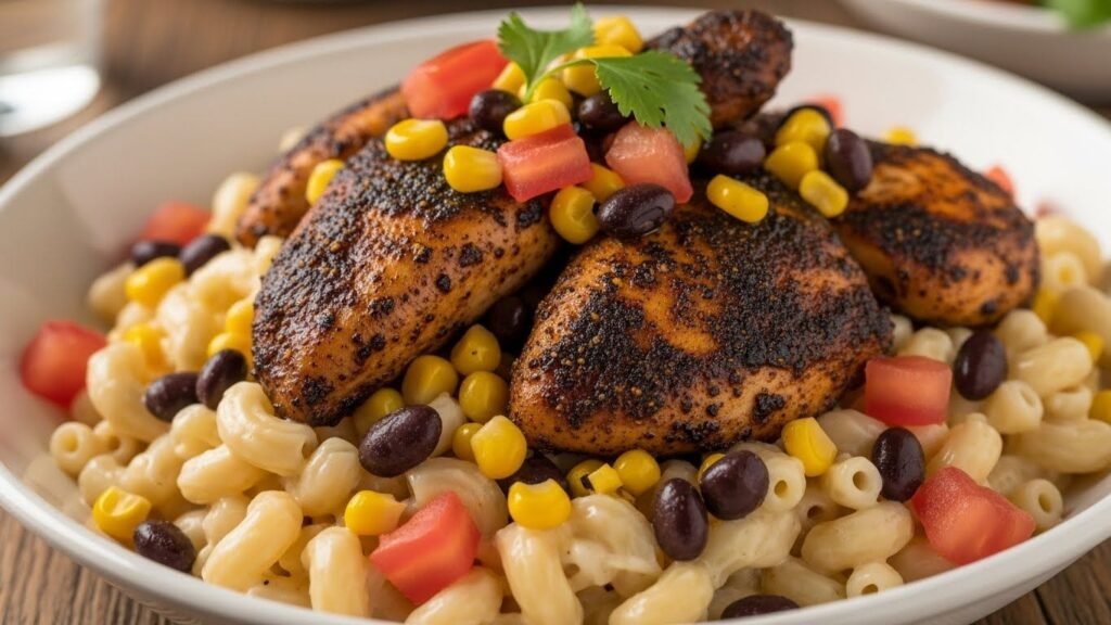 Low-Cal Creamy Southwest Blackened Mac Bowl
