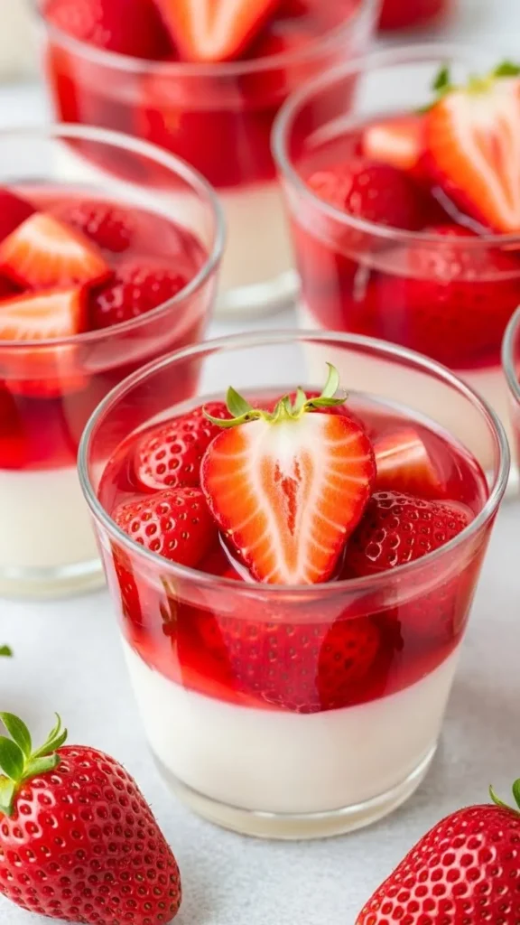 Strawberry Gelatin Cups