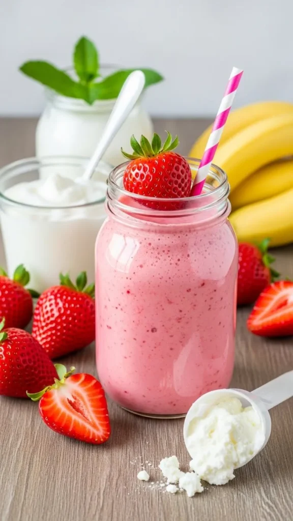 Strawberry Greek Yogurt Shake