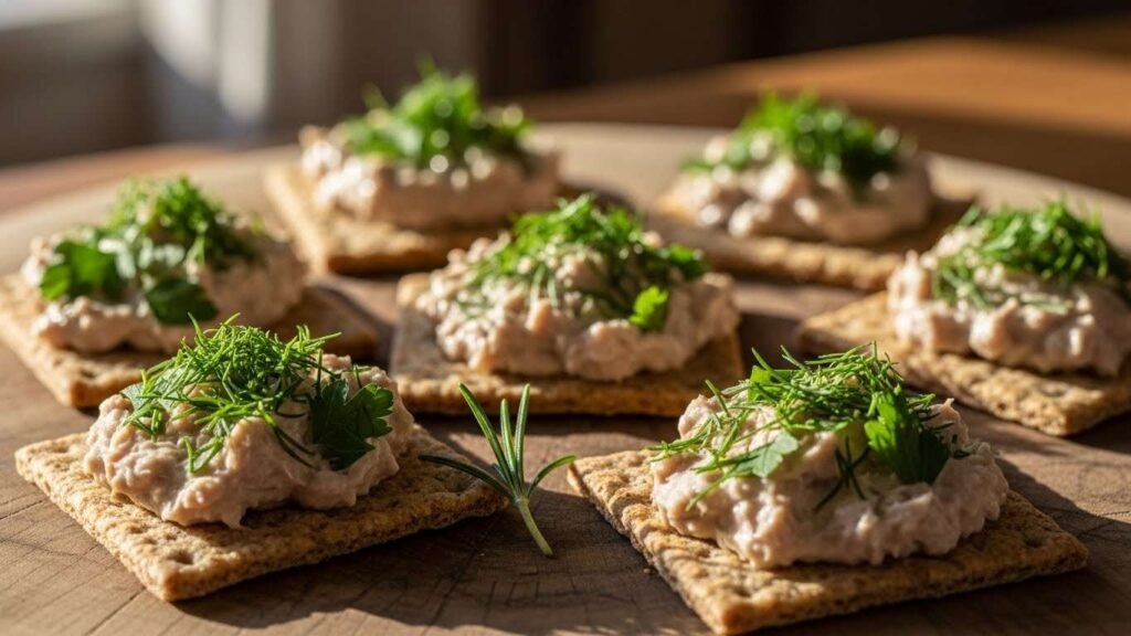 Tuna on Wholegrain Crackers