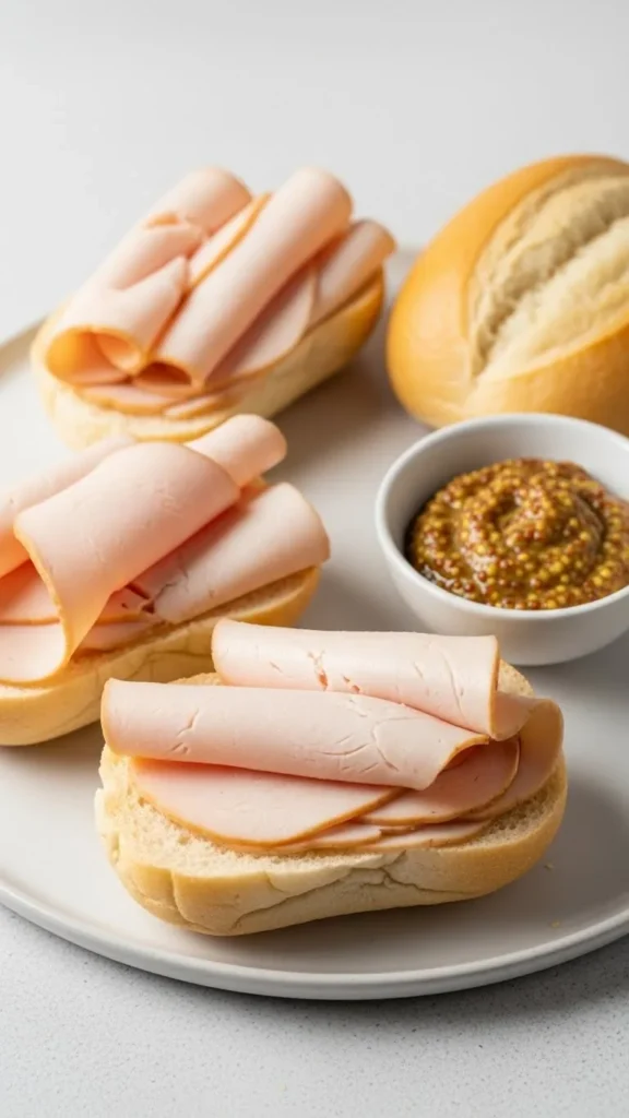 Turkey Slices with Mustard Dip