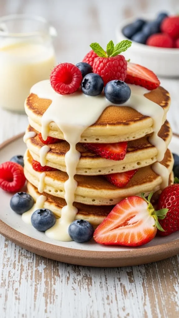 Vanilla Berry Low Calorie Pancakes