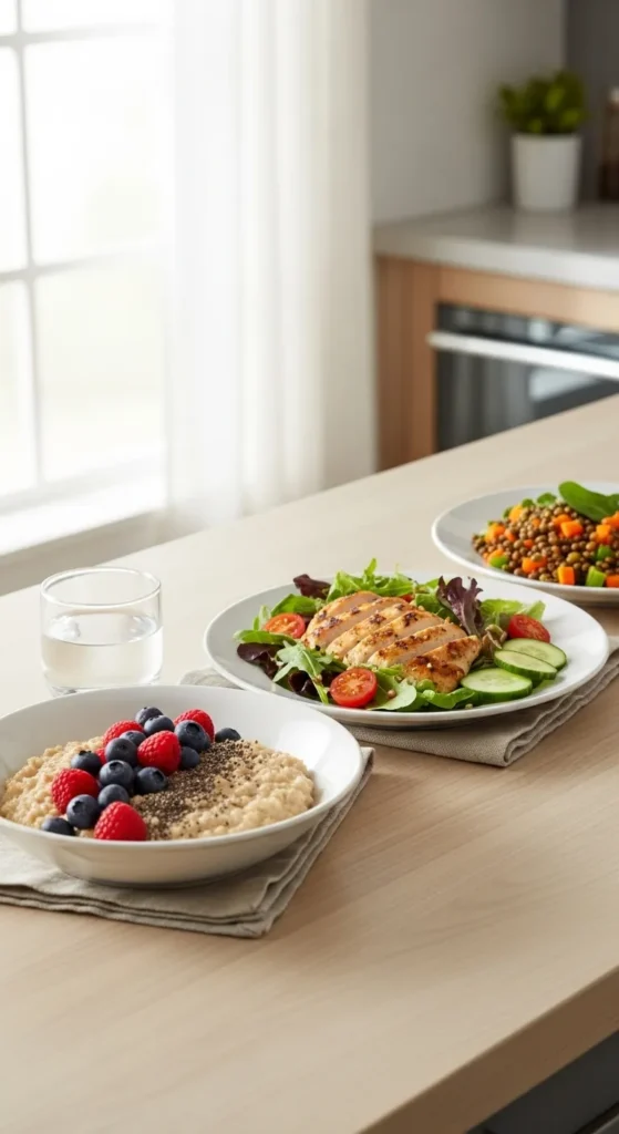 Balanced Breakfast, Light Lunch, Simple Dinner