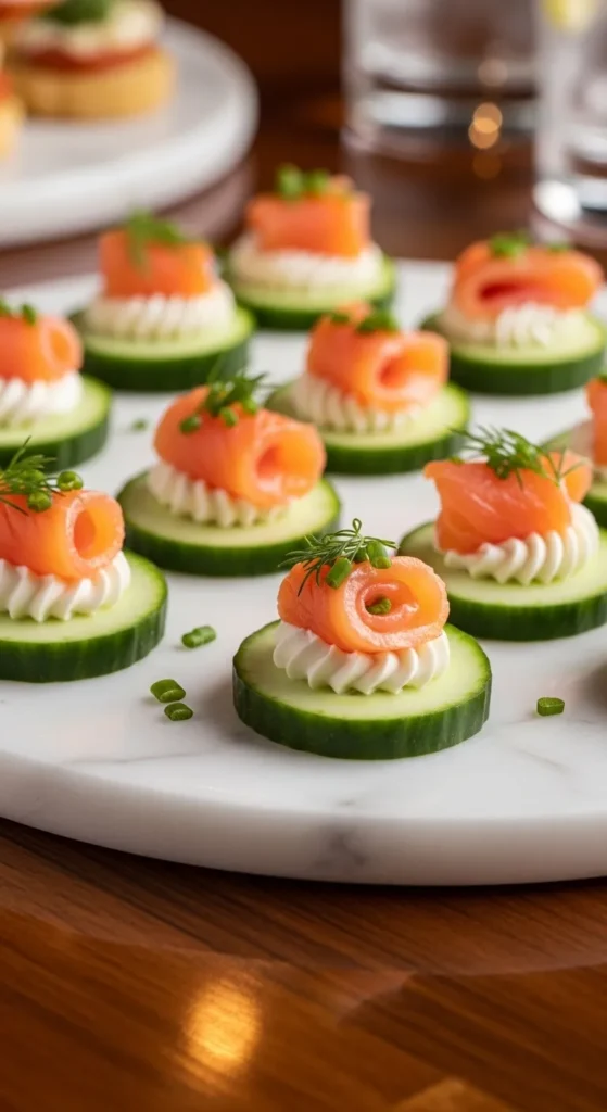 Smoked Salmon Cucumber Bites