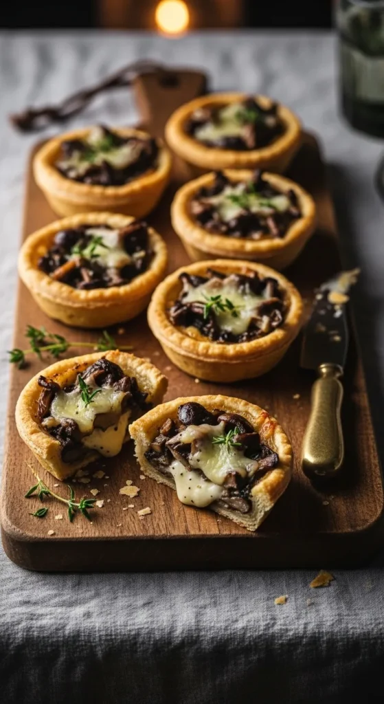 Mini Mushroom and Gruyère Tartlets