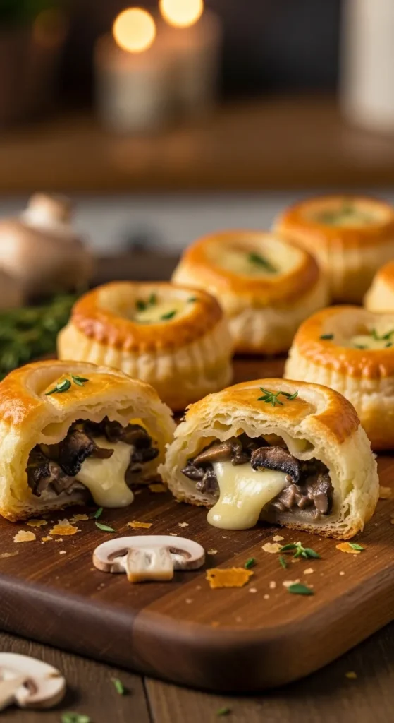 Mushroom & Gruyère Puff Pastry Bites