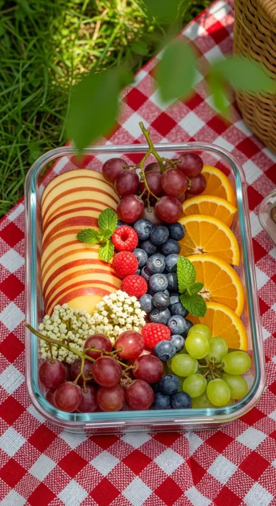 No Mess Picnic Fruit Plate