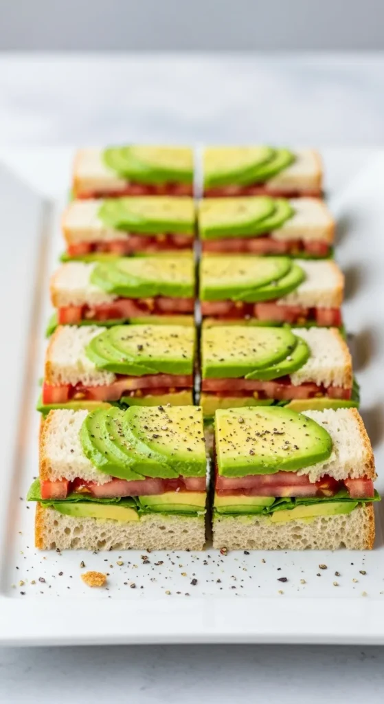 Avocado & Tomato Finger Sandwich