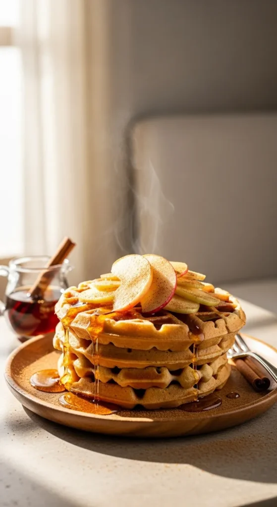 Apple Cinnamon Breakfast Waffles