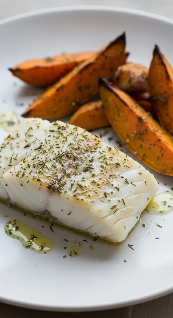 Baked Cod with Sweet Potato