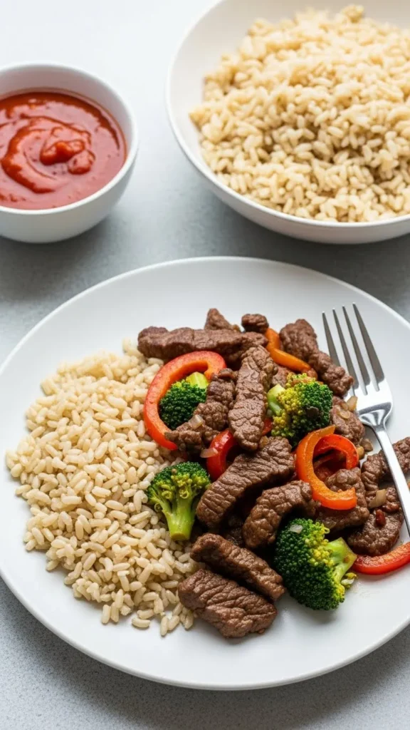 Beef Stir Fry with Brown Rice