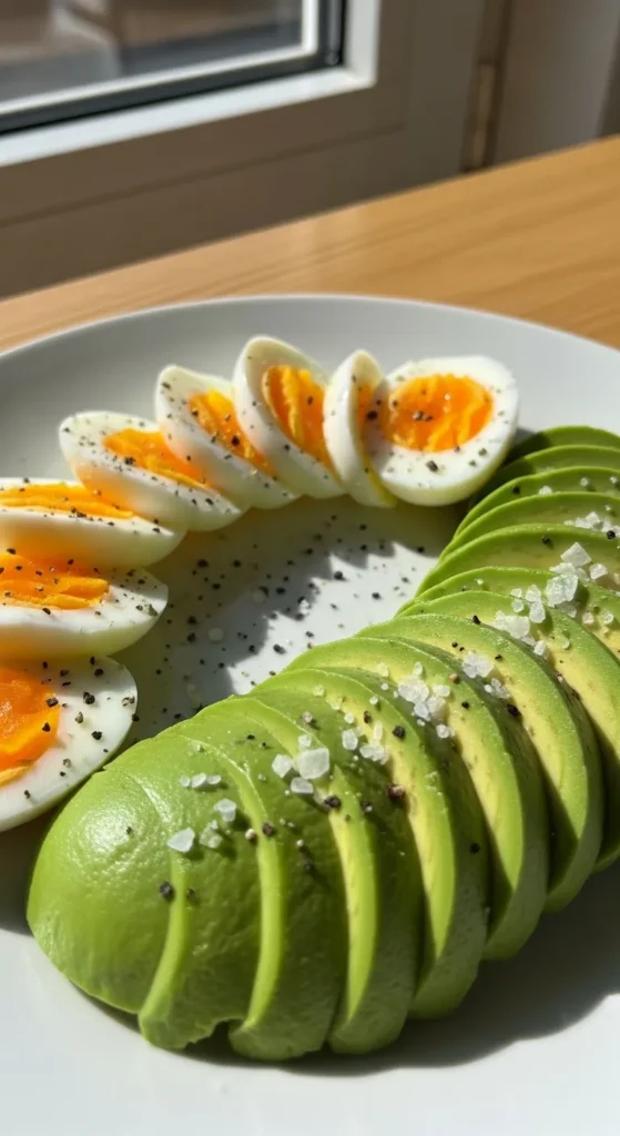 Boiled Eggs with Avocado