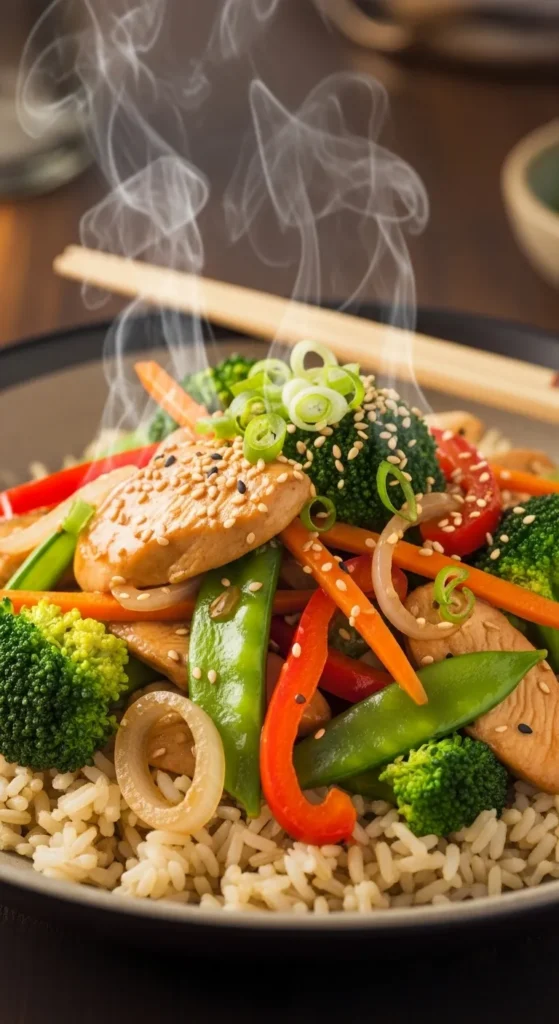 Chicken Stir Fry with Brown Rice
