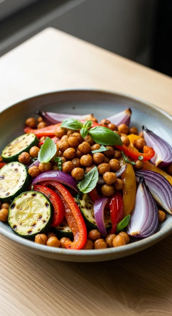 Chickpea and Grilled Vegetable Bowl