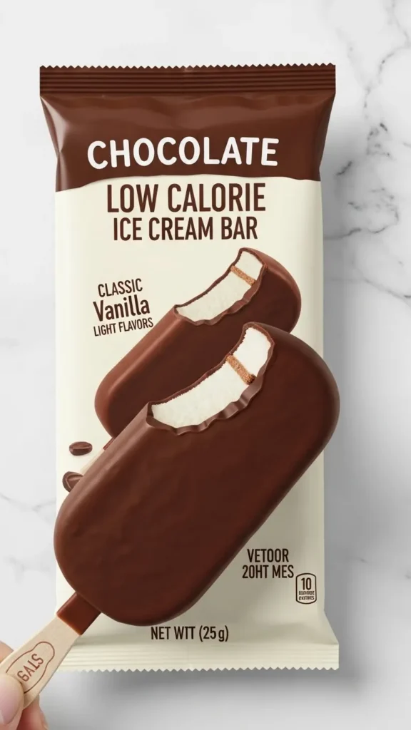 Chocolate Dipped Low Calorie Ice Cream Bar
