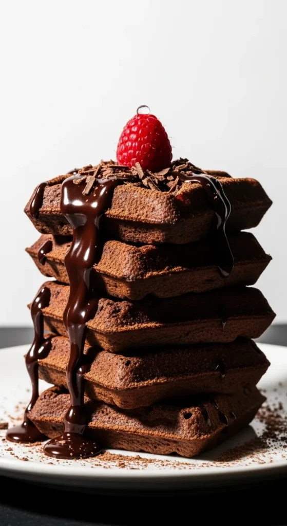 Chocolate Protein Dessert Waffles