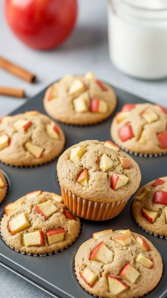 Classic Cinnamon Greek Yogurt Apple Muffins